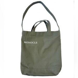 Monocle Magazine Voyage Canvas Tote Bag Olive Men’s Bag Casual Luxury Tote